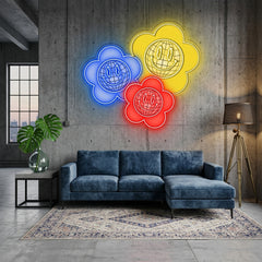 Flower Power Neon x Acrylic Artwork