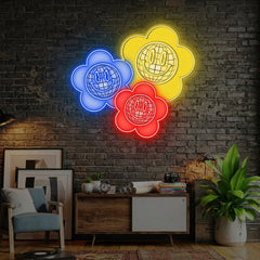 Flower Power Neon x Acrylic Artwork