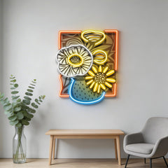 Flower Vase In Abstract Art LED Neon Sign Light