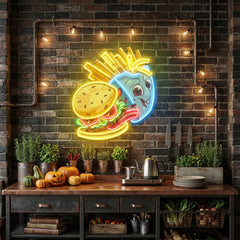 Food Monster Artwork Led Neon Sign Light
