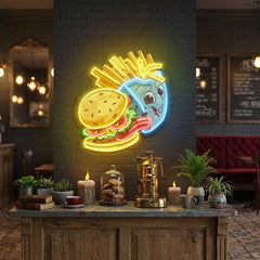 Food Monster Artwork Led Neon Sign Light