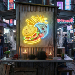Food Monster Artwork Led Neon Sign Light