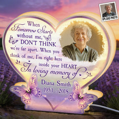 For Every Time You Think Of Me - Personalized Photo Light Box
