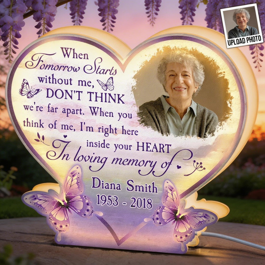 For Every Time You Think Of Me - Personalized Photo Light Box