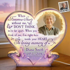 For Every Time You Think Of Me - Personalized Photo Light Box