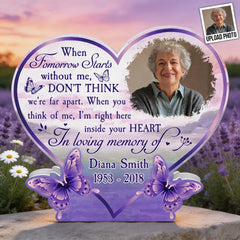 For Every Time You Think Of Me - Personalized Photo Light Box