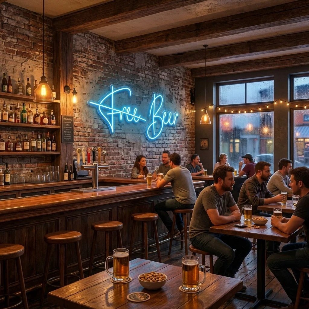 Free Beer Led Neon Sign Light