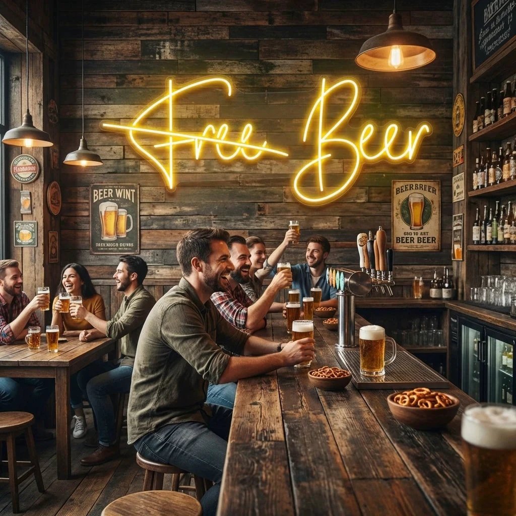 Free Beer Led Neon Sign Light