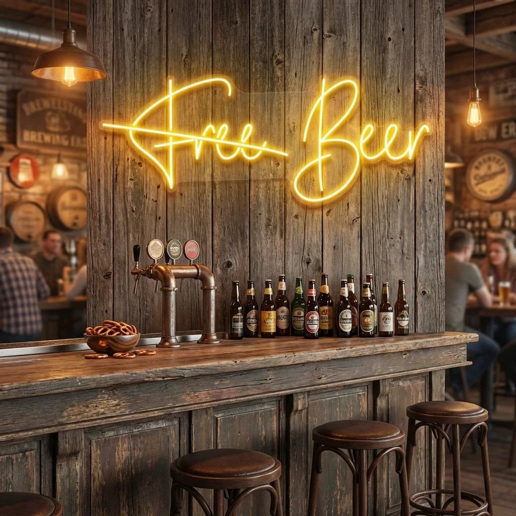 Free Beer Led Neon Sign Light