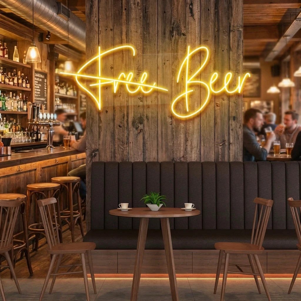 Free Beer Led Neon Sign Light