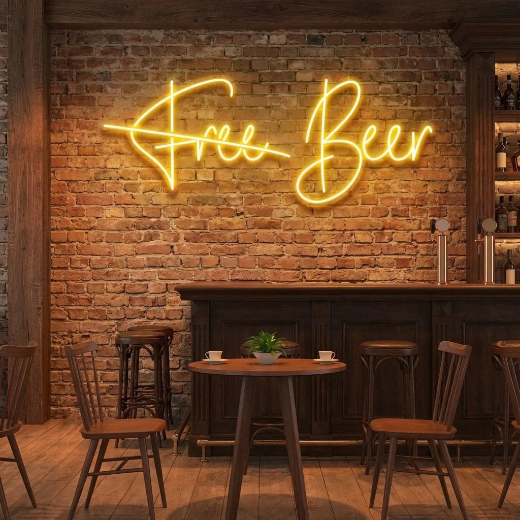 Free Beer Led Neon Sign Light