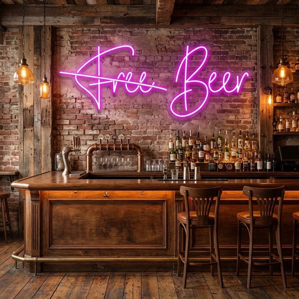 Free Beer Led Neon Sign Light