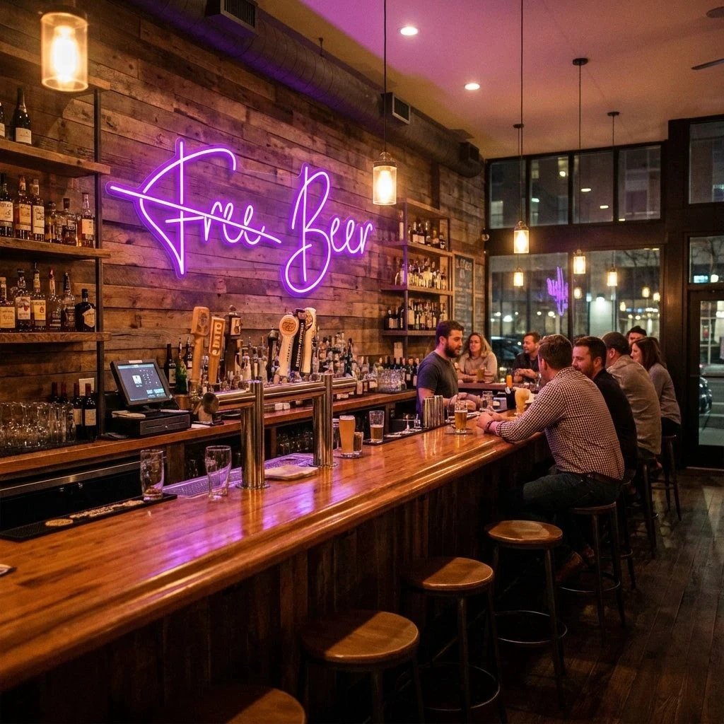 Free Beer Led Neon Sign Light