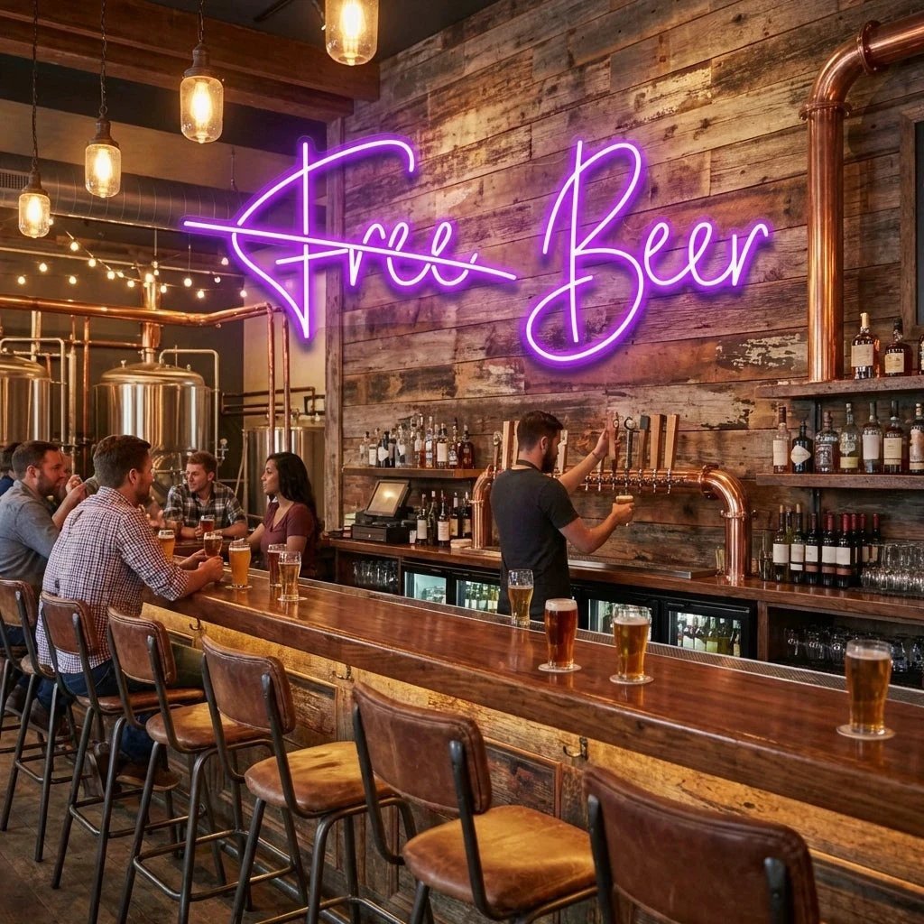 Free Beer Led Neon Sign Light