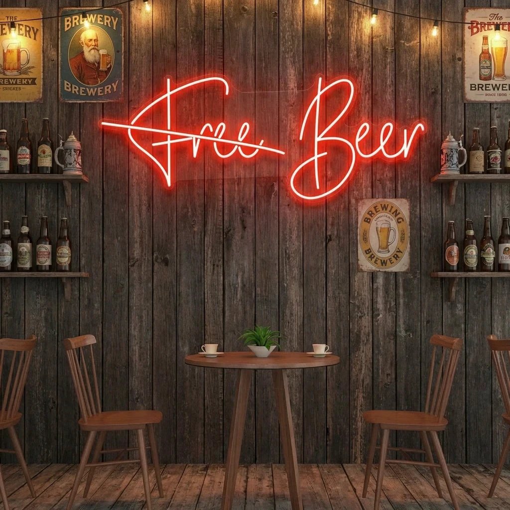 Free Beer Led Neon Sign Light