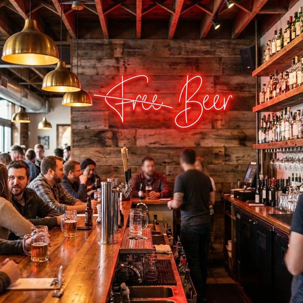 Free Beer Led Neon Sign Light
