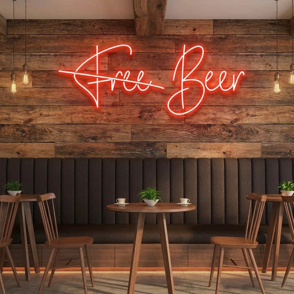 Free Beer Led Neon Sign Light