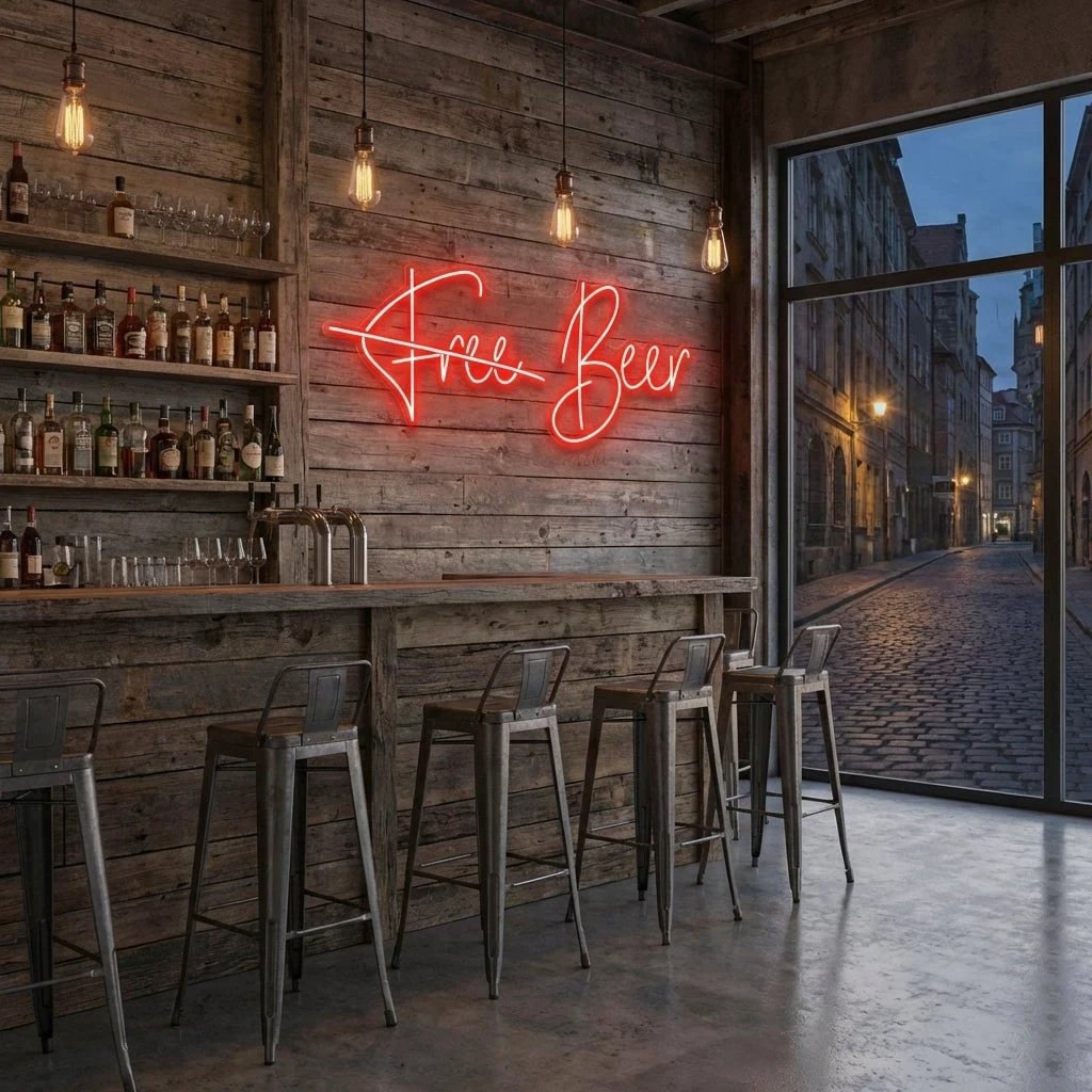 Free Beer Led Neon Sign Light