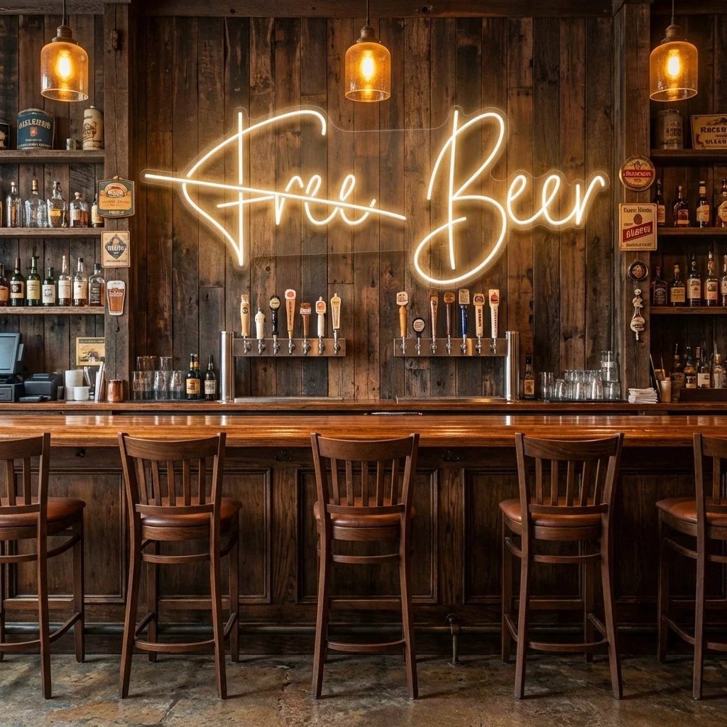 Free Beer Led Neon Sign Light