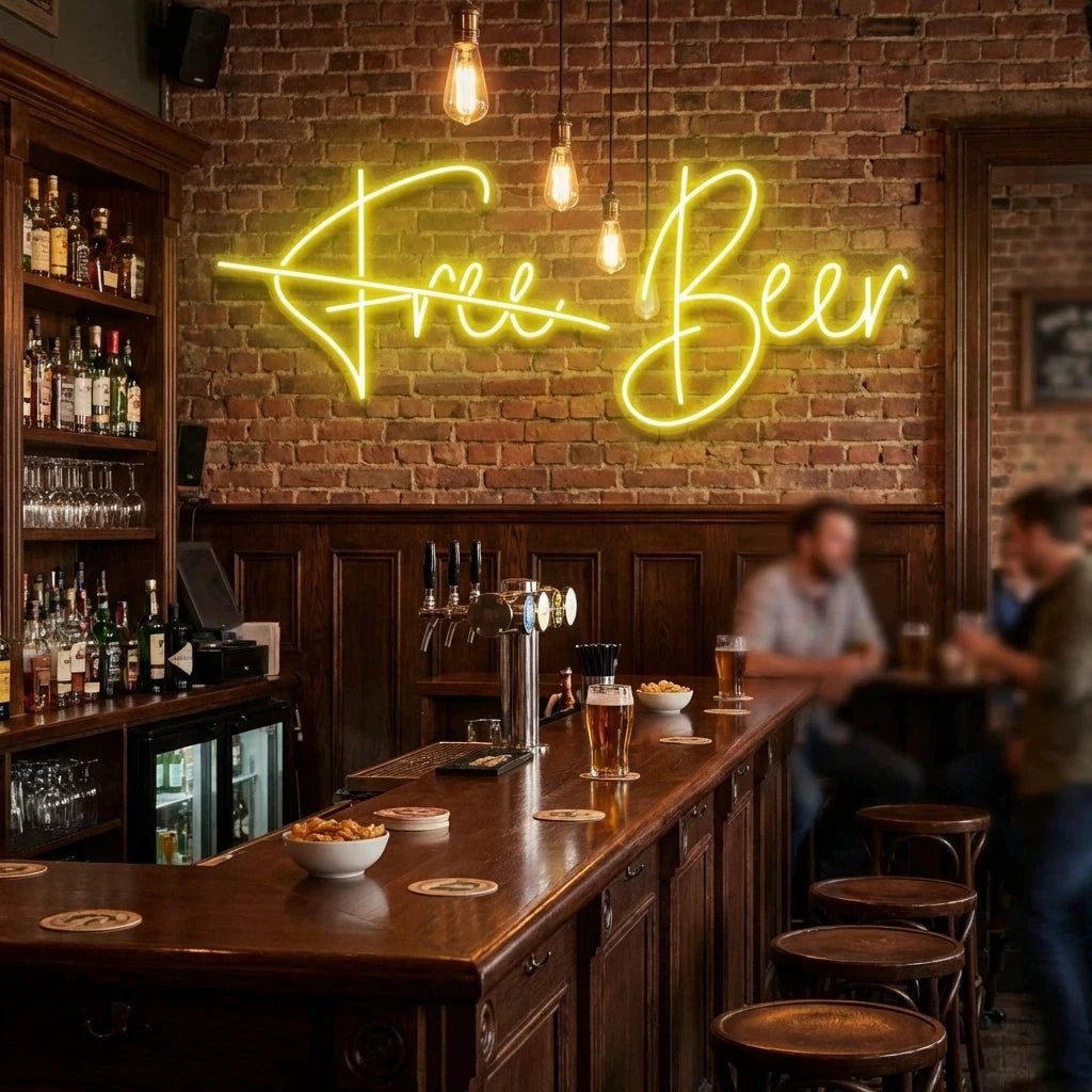 Free Beer Led Neon Sign Light