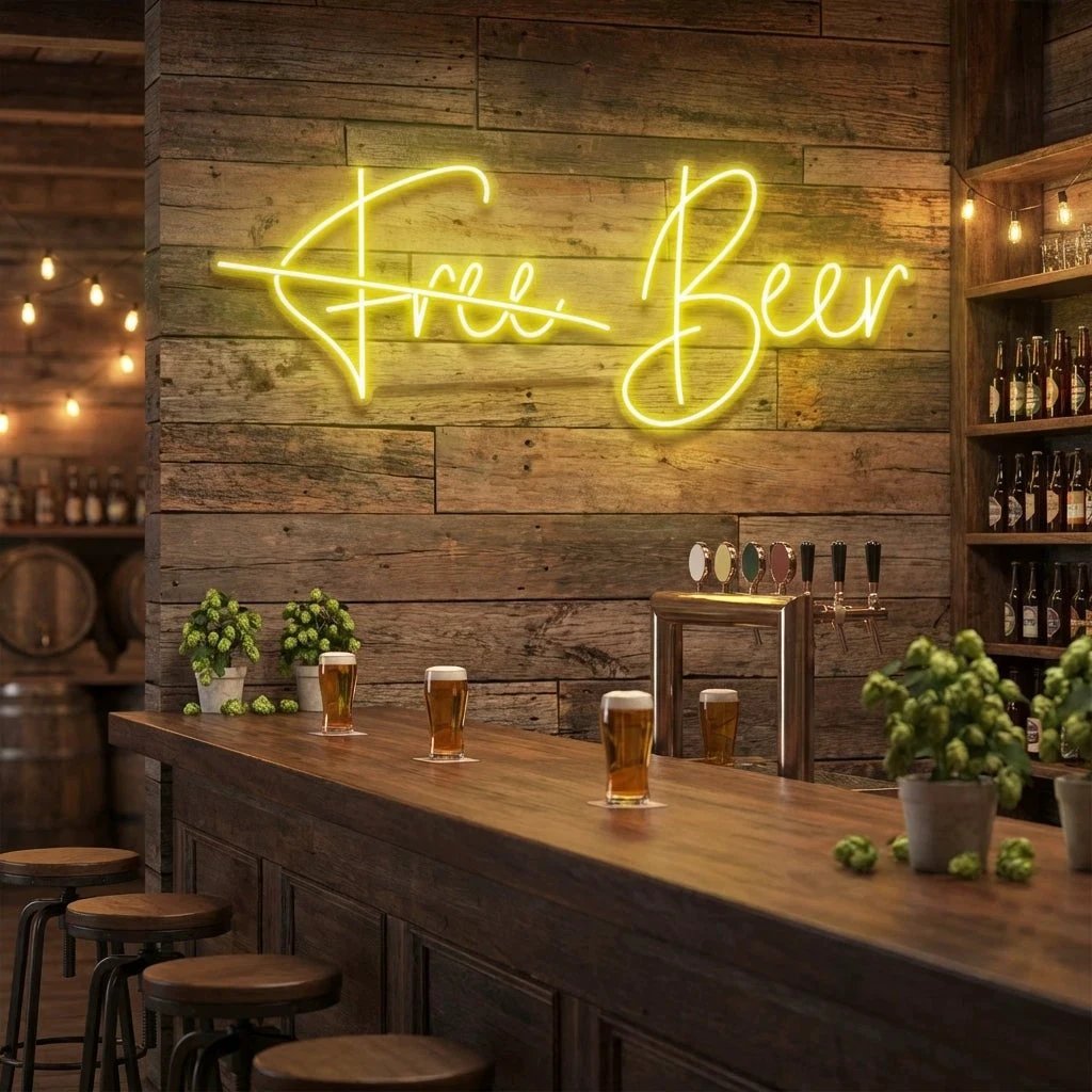 Free Beer Led Neon Sign Light