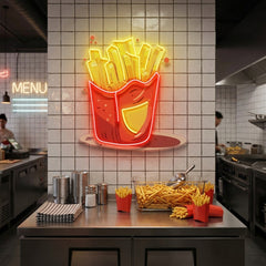French Fries Potatoes LED Neon Sign Light Pop Art