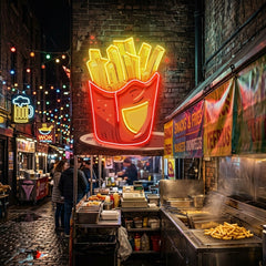 French Fries Potatoes LED Neon Sign Light Pop Art
