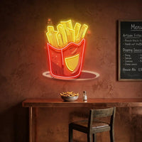 French Fries Potatoes LED Neon Sign Light Pop Art