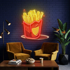 French Fries Potatoes LED Neon Sign Light Pop Art