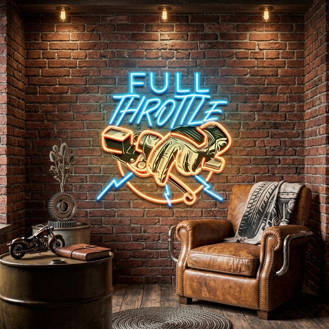 Full Speed Full Throttle LED Neon Sign Light Pop Art