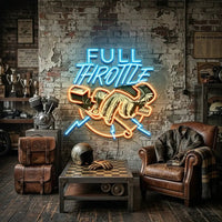 Full Speed Full Throttle LED Neon Sign Light Pop Art