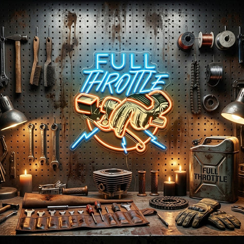Full Speed Full Throttle LED Neon Sign Light Pop Art