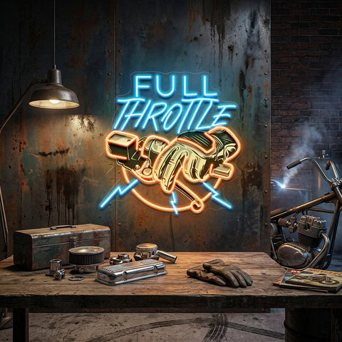 Full Speed Full Throttle LED Neon Sign Light Pop Art