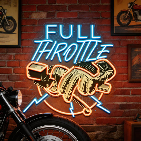 Full Speed Full Throttle LED Neon Sign Light Pop Art