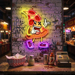 Funky Pizza Slice LED Neon Sign Light Pop Art