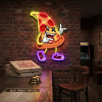 Funky Pizza Slice LED Neon Sign Light Pop Art