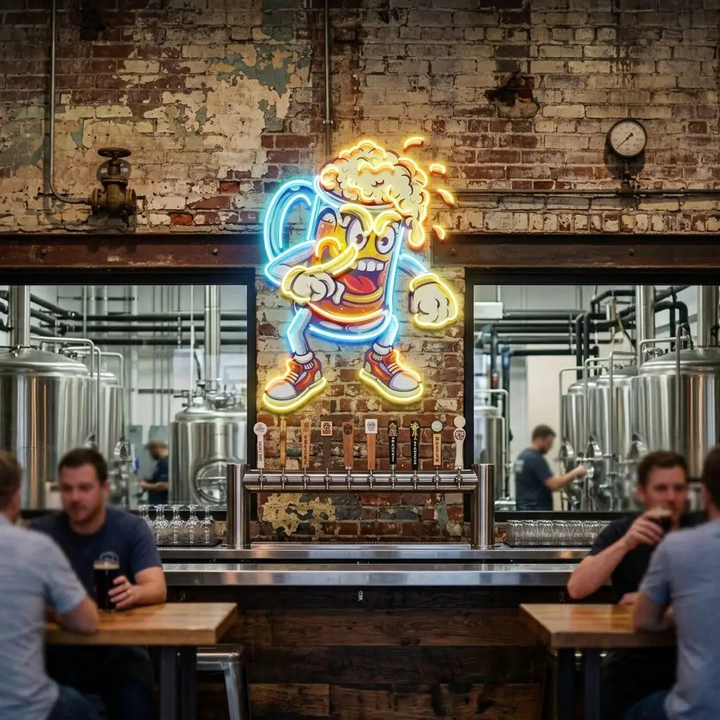 Fun Of Beer Glass LED Neon Sign Light Pop Art
