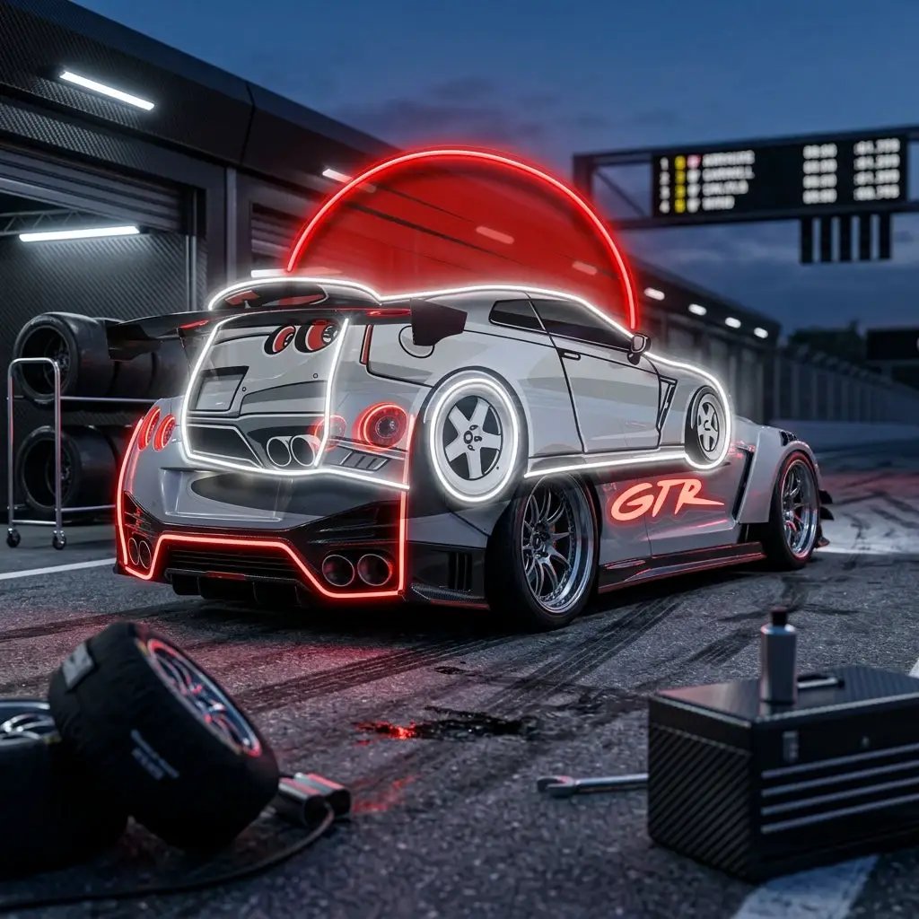 GTR Super Car LED Neon Sign Light Pop Art