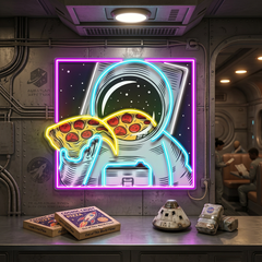 Galaxy Pizza Mission LED Neon Sign Light Pop Art