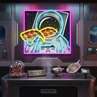 Galaxy Pizza Mission LED Neon Sign Light Pop Art
