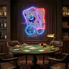 Gambling Poker Art Work Led Neon Sign Light