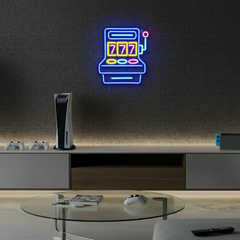 Games Console Blues Neon Sign for Gaming Room Decor