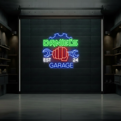 Garage Neon Sign Personalized Garage Sign for Men