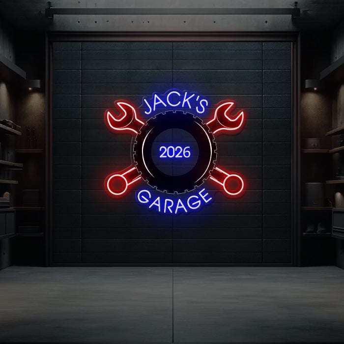 Garage Neon Sign for Men Garage Decor Sign Light