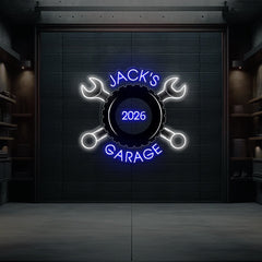 Garage Neon Sign for Men Garage Decor Sign Light