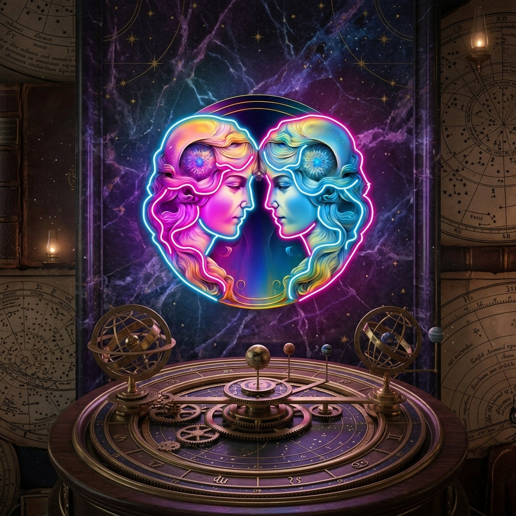 Gemini Zodiac Horoscope Neon Sign