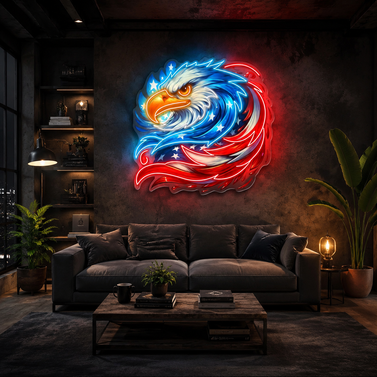 German Eagle Cover by Wings and Feathers Neon Sign Light Artwork