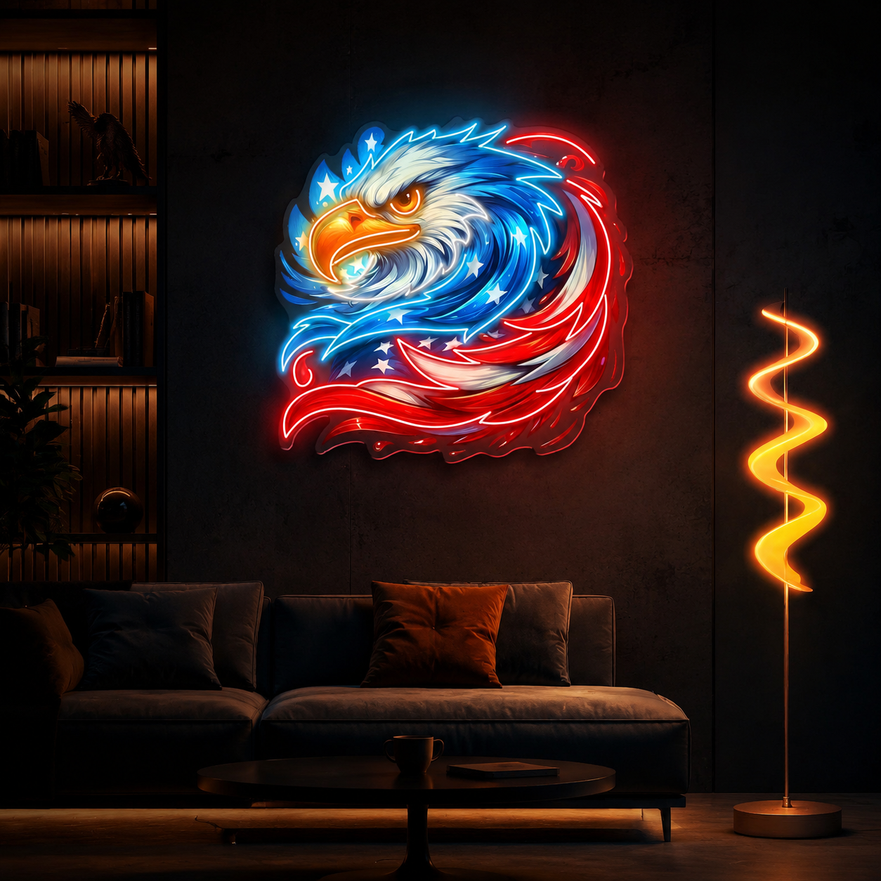 German Eagle Cover by Wings and Feathers Neon Sign Light Artwork