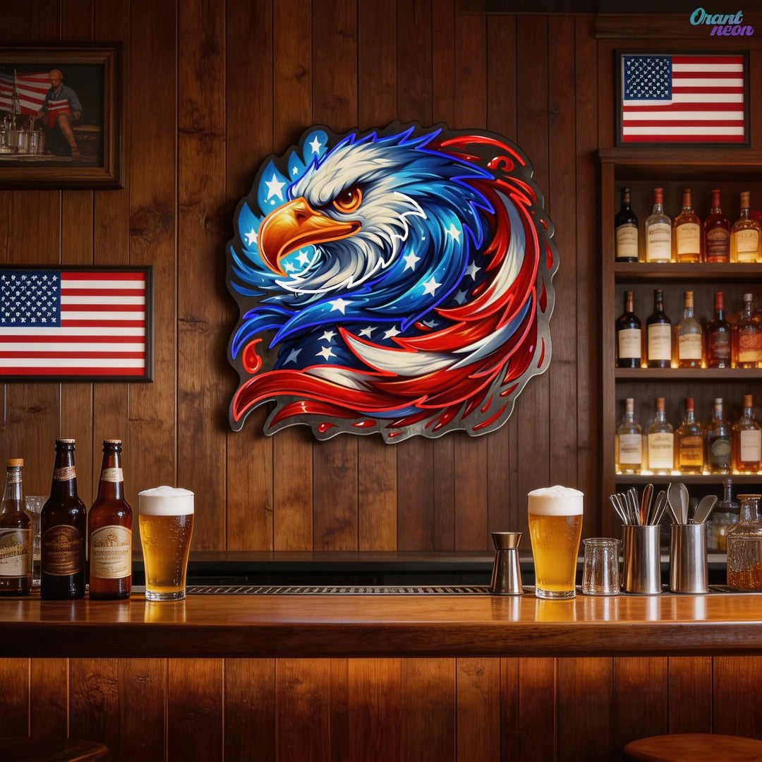 German Eagle Cover by Wings and Feathers Neon Sign Light Artwork