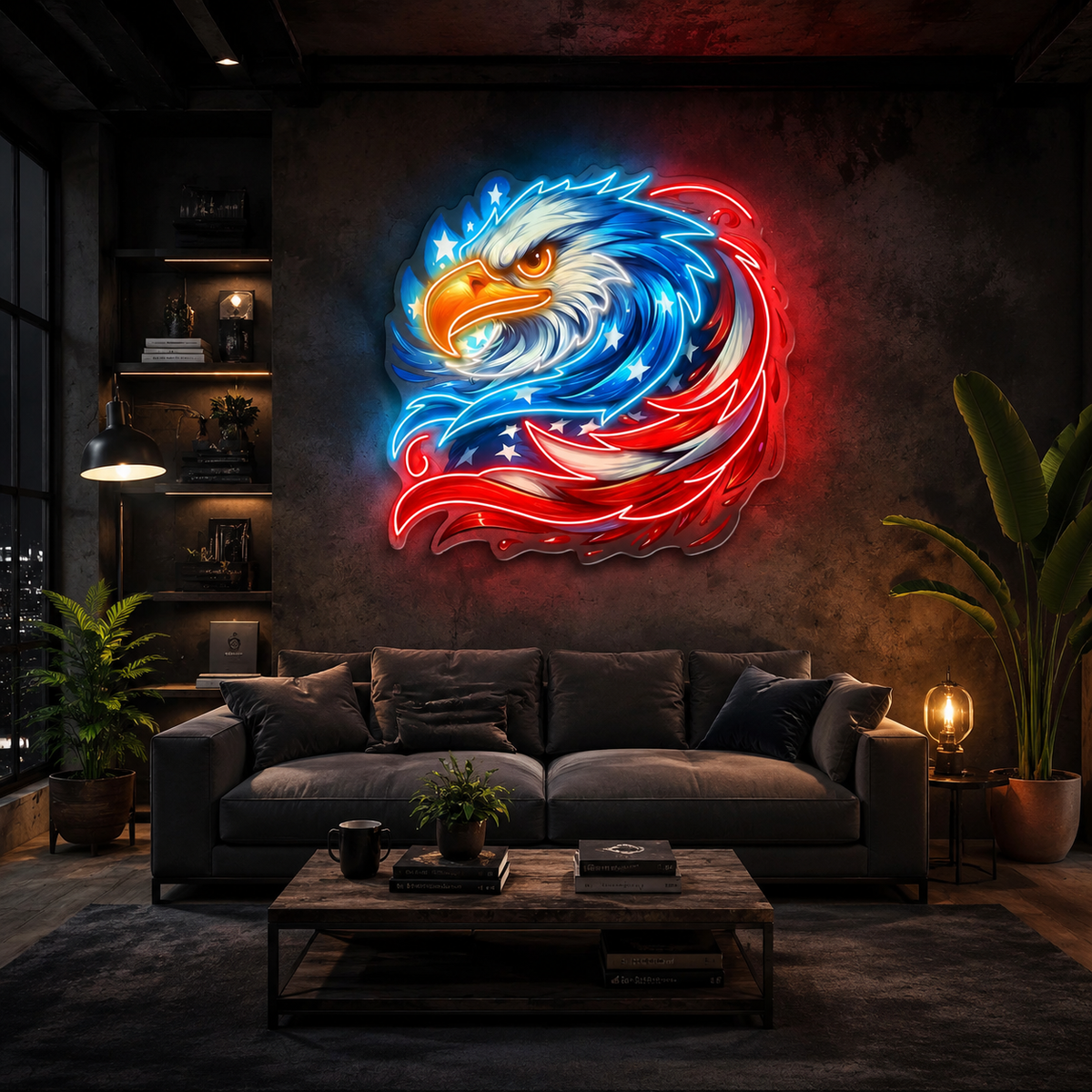 German Eagle Cover by Wings and Feathers Neon Sign Light Artwork